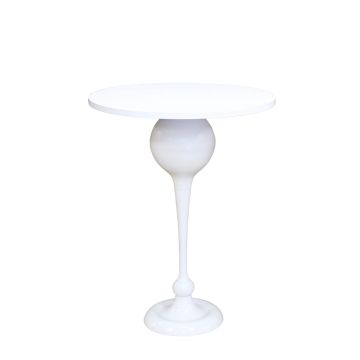 Image of French Nouveau White 1 Sphere Table
